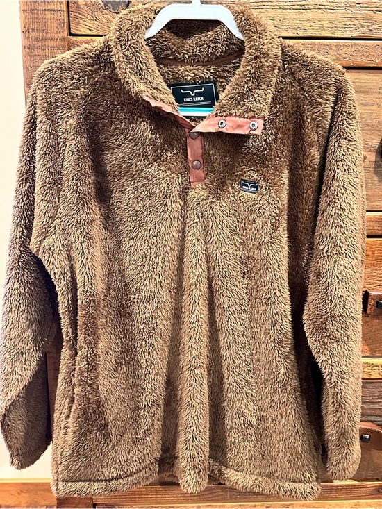 Kimes Ranch Tops - Kimes Ranch Brown Plush Fleece Pullover